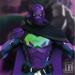 Portada.jpg Fichier 3D Le costume du rôdeur - skin Fortnite・Modèle pour impression 3D à télécharger