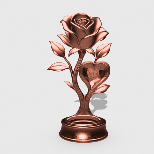 Rose and Diamond Heart Jewelry holder, Valentine's Day, Anniversary Gift, Romantic decor