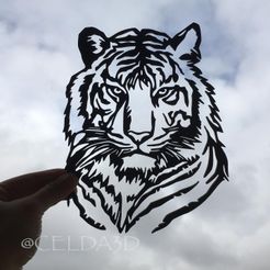 116695614_3273886762650011_1966131046538610090_n.jpg STL file Realistic 2D Tiger・3D printer design to download