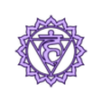 Throat Chakra Smooth.stl Arte mural Chakra da garganta 2.5D