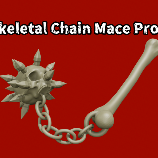 Skeletal Chain Mace Prop 3D model