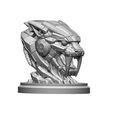 2342334234.jpg Robotic Saber-Tooth Tiger Head STL – Mecha Smilodon Sculpture 3D Print Model | Sci-Fi Animal Bust