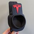 IMG_1318.jpeg **Improved Updated Version** TESLA MOBILE CHARGER GEN 2  - CABLE HOLDER WALL MOUNT Bracket for Gen2 UMC North America and EUROPE with bonus Tesla drink coasters included!