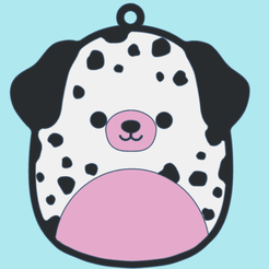 dustin-tinker.png STL-Datei Squishmallow Schlüsselanhänger, Dustin der Dalmatinerhund・3D-druckbares Design zum Herunterladen