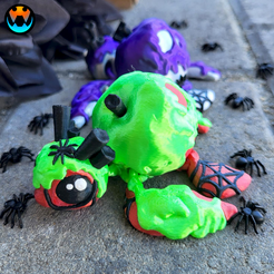 1.png Poison Appleurtle, Apple Turtle, Print in Place, No Support, Flexi Turtle, Holloween Treat