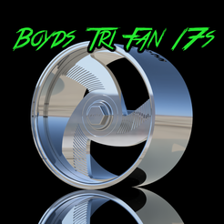 Boyds-Tri-Fan-17s.png STL file 1/24 BOYDS Tri Fan 17"・3D printing idea to download