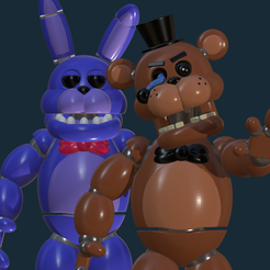 Freddy-y-bunny.png Figure of Freddy Fazbear and Bonnie (Five Nights at Freddy's)