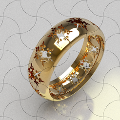 Nad02.png STL file Fine Jewelry, Christmas Ring 02・3D print design to download