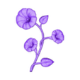 09-September-Morning_Glory.stl Birth Month Flowers Set Bas Relief 3D Model