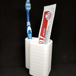 20180415_185716-01.jpeg Free STL file Toothbrush and paste holder・3D print design to download