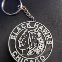Hawks-Keychain.jpg Retro Chicago Black Hawks Keychain