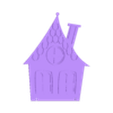 house_001b_ornaments.stl Set di 4 decorazioni retroilluminate "Scary Halloween Flat House"