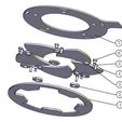 shutter mechanism-circle - 5 blades-1.jpg Archivo STL Mecánica de rotación del Iris_estructura de engranaje del mecanismo de cierre・Design para impresora 3D para descargar