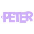 Peter 1.stl Nombre Llavero - Peter