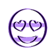 Heart Eyes Emoji Cookie Cutter.STL Emoji Cookie Cutters! Poop - Kiss - Wink - Heart Eyes - Alien - Ghost - Laughing
