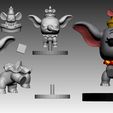 dumboflyingparts.jpg Dumbo PopFunko flying 3D print model