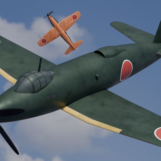Yokosuka R2Y Keiun | Japanese WWII Reconnaissance Aircraft Prototype 3D Model | STL
