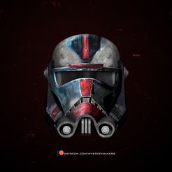 Hunter-render.jpg Archivo 3D Casco inspirado en Hunter del lote malo・Plan de impresora 3D para descargar