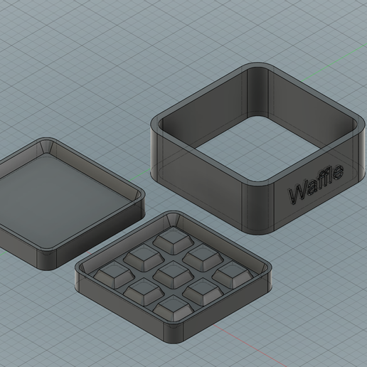 Waffle Bath Bomb Mold 3D model