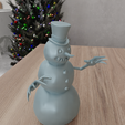 HighQuality3.png 3D Snowman Christmas Decor with 3D Stl Files & Snowman Gifts, 3D Figure, Snowman Ornament, 3D Print File, Snowman Decoration, 3D Printing