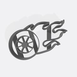 Rueda con Fuego.jpg STL-Datei Wheel with fire - hotwheels・Design für den 3D-Druck zum Herunterladen, Gatopardo