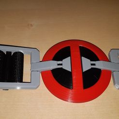 20190724_205914.jpg Free SCAD file Deadpool Belt Buckle Seperate Coloured Parts・3D printing model to download, dantu