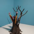 PenHolder1-4.jpg Pot / Pen Pencil Holder (Old Stump)