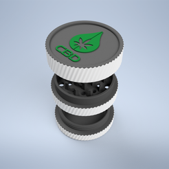 0.png STL file CBD WEED GRINDER・Design to download and 3D print