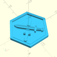 crossed_swords-transparent.png Crossed Swords Hexagon – 3D Printable Game Token