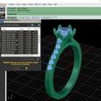 tulip-solitaire-perspective.jpg Tulip setting round diamond ring STL  micro prong jewelry
