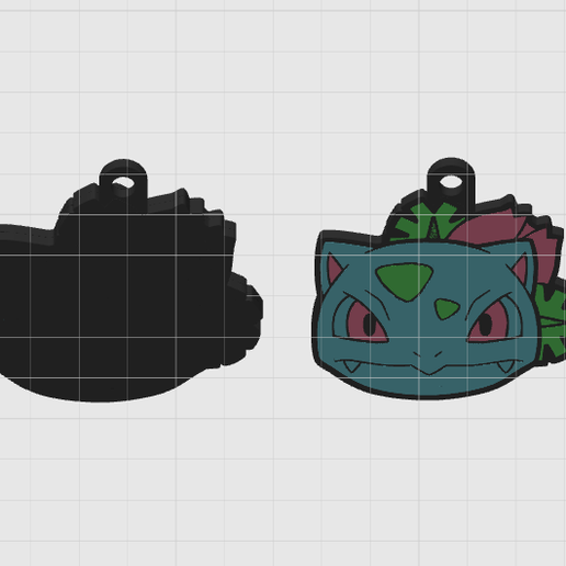 🐉 Ivysaur Pokemon Keychains x 2 (One and Mirror Sided versions) Pokemon ...