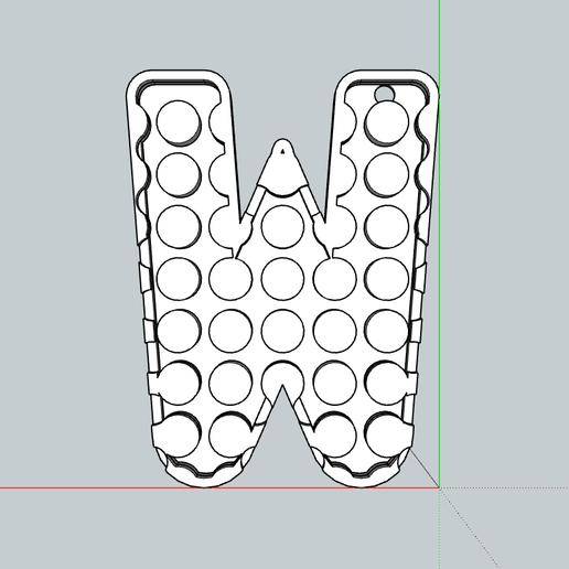 🚧 Letter W Construction Brick・ STL File for 3D printing・Cults
