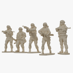 preview00.png STL file Set of soldiers in different poses Shooter pak 1・3D printer model to download