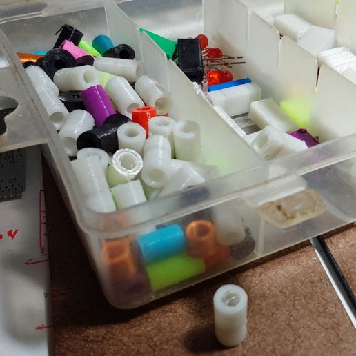 Simple #6/#4 spacer/standoff, 1/2" x 1/4" OD, .156" (#6 thru) ID - Arduino Mounting 3D model