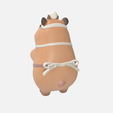 cafe-6.png Chibi Capybara Barista 3D Model with Coffee Cup