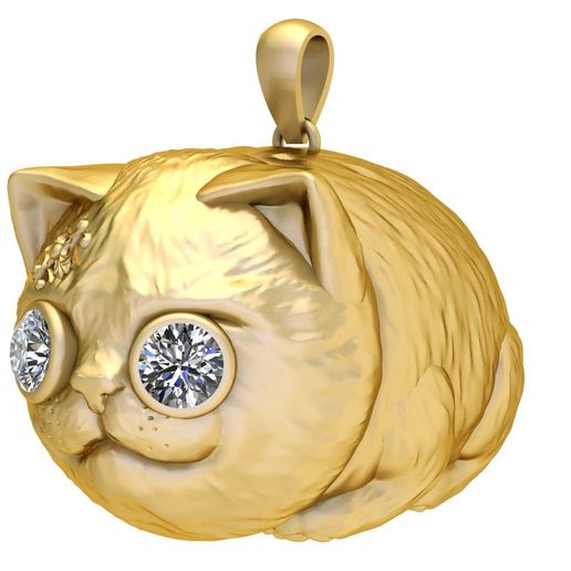 Cavalier King Charles Spaniel Puppies in Basket Pendant – 14K Gold & Diamond Accent Style