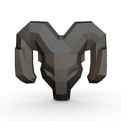 1.jpg Archivo STL Logo Ram low poly・Diseño de impresión en 3D para descargar