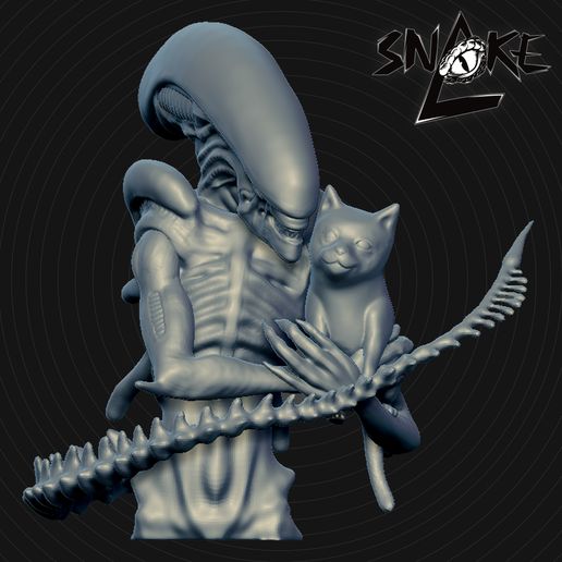 Alien and Jonsey 3D model