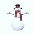 0_00000.jpg DOWNLOAD SNOWMAN 3D Model - Obj - FbX - 3d PRINTING - Christmas - Noel Christmas