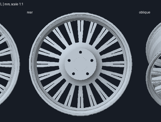 Mercedes-Maybach 21-inch multi-spoke – wheel study STL (digital model)
