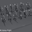 28 mm UK Army Fight WW1 UK Squad - Wargame - 28mm - Files Pre-supported - Files Test Printed.