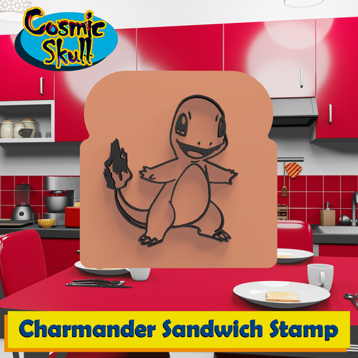 Charmander Sandwich Stamp 3D model