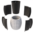 maceta-piña-molde2.png STL-Datei PROFESSIONELLE FORM ZUR HERSTELLUNG GROSSER ANANASTÖPFE・3D-Druckvorlage zum Herunterladen