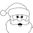 Santa-Claus-Face-Drawing.jpg Jolly Santa Claus 3D Cookie Cutter