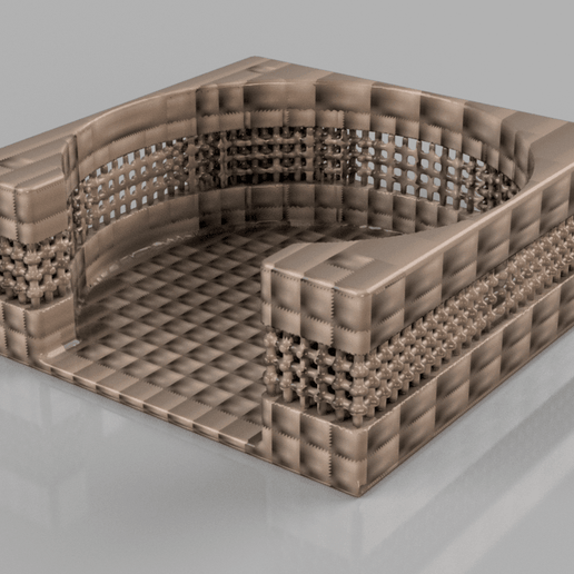 coasterholder v6 B.png Download free STL file Coasterholder lattice pattern • 3D printer model, RaimonLab