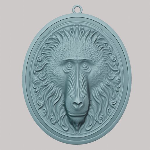 b_153.jpg Baboon Animal Necklace Baboon Animal Pendant for CNC Router Laser & 3D Printer