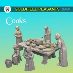 720X720-set-16-cooks.jpg STL file Cooks (Goldfield Peasants)・3D printing model to download