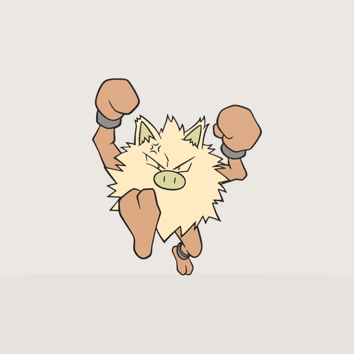 Pokemon Kanto Shiny Primeape #057 Wall Art 3D model