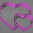 hearts.png Valentines Cookie Cutter - Hearts