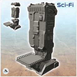 1.jpg STL file Space control tower with landing platform (13) - Future Sci-Fi SF Infinity Terrain Tabletop Scifi・3D printable model to download, Hartolia-Miniatures